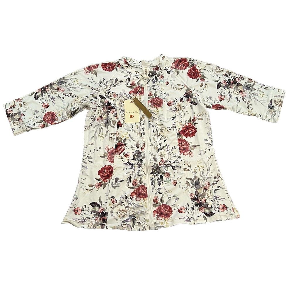 Artesands NWT Clementine White Seurat Short Sleeve Sunsafe Top White Size‎ 10
